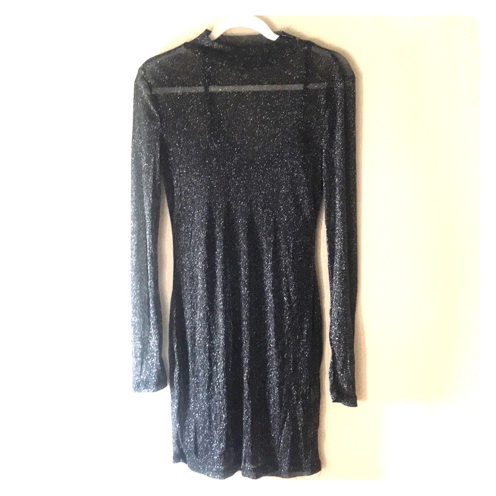Sparkly grey long sleeve dress